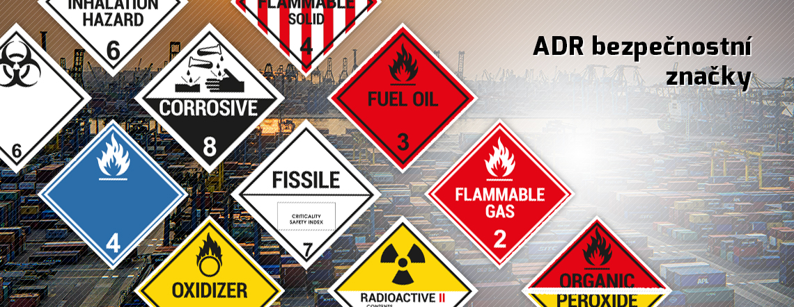 ADR bezpečnostní tabulky a značky